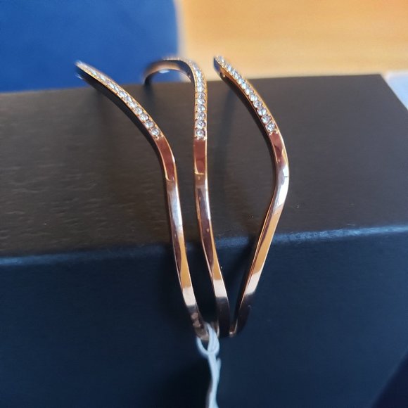 Michael Kors Wonderlust Rose Gold Open Statement Cuff/Bracelet/Bangle - Picture 9 of 16